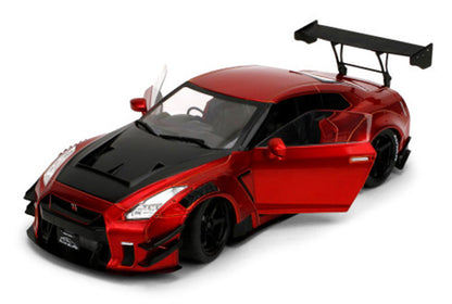 Jada Pink Slips Nissan Skyline GT-R R35 Liberty Walk Red Metallic 1:18