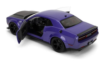 Jada Pink Slips Dodge Challenger Demon Purple w/ Black Hood 1:18