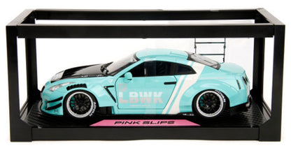 Jada Pink Slips Nissan Skyline GT-R R35 Liberty Walk Seafoam Mint Green 1:18