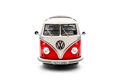 Solido 1962 Volkswagen T1 Samba Minibus Red 1:18